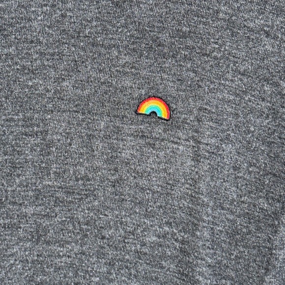 Spiritual Gangster Sweatshirt Rainbow XS Charcoal Excellent Graphic Pullover - Picture 3 of 9